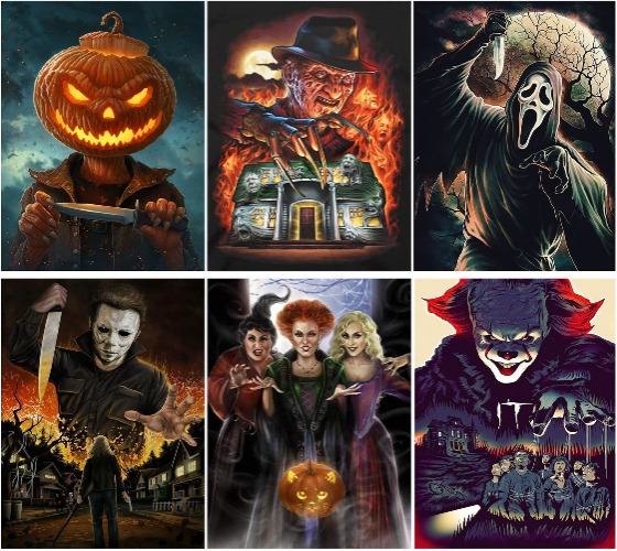 6 pack Spooky Diamond Art