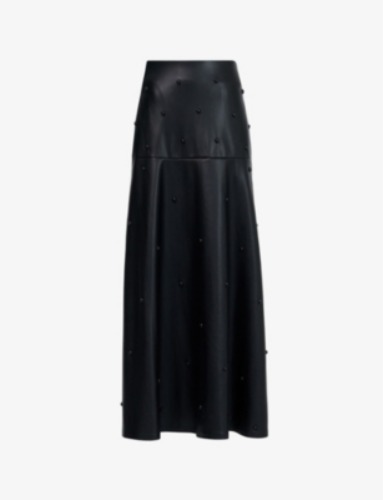 LEEM - A-line studded faux-leather maxi skirt | Selfridges.com