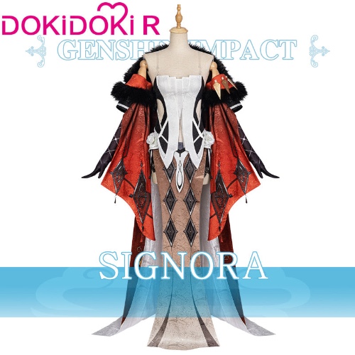 【Size XS-XXL 】DokiDoki-R Game GenShin Impact La Signora Cosplay Costume | L-PRESALE