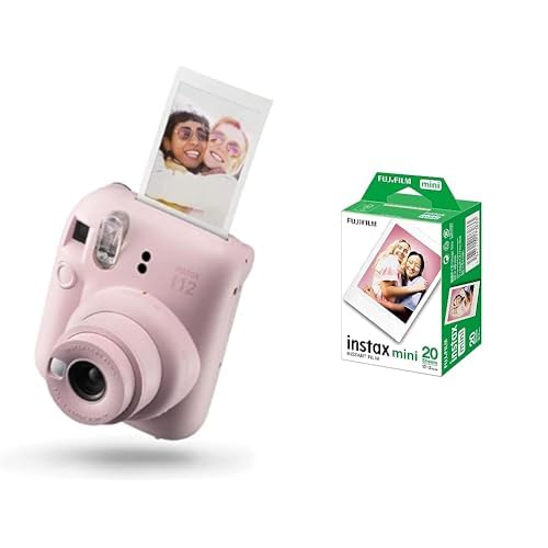 INSTAX Mini 12 Sofortbildkamera Blossom-Pink + Mini Film Standard (20/PK) - Blossom-Pink - mit Instant Film (20 Blatt)