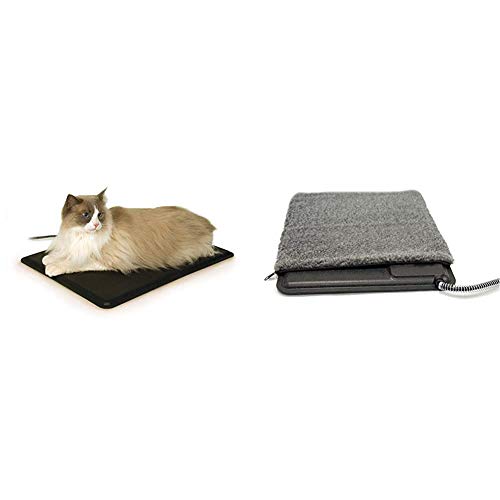 K&H Pet Products Extreme Weather Outdoor Heated Kitty Pad with Deluxe Cover - Extreme Weather Kitty Bundle