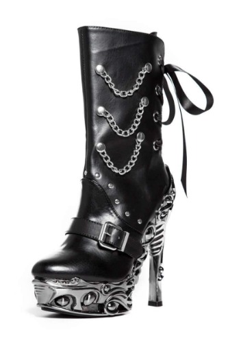 Hades Alternative Shoes Quinn Black Boots - 10 / Black