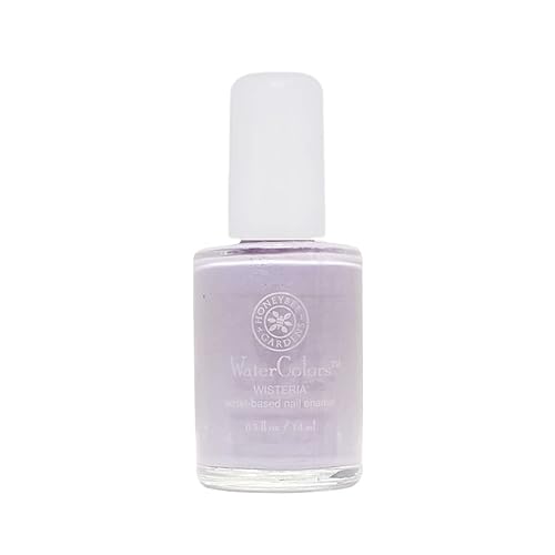 Honeybee Gardens Water-Based Nail Enamel, Wisteria, Matte Opaque Light Pastel Purple, Eco-Friendly, Odorless & Vibrant Polish, 0.5 fl oz - Wisteria - Matte Opaque Light Pastel Purple