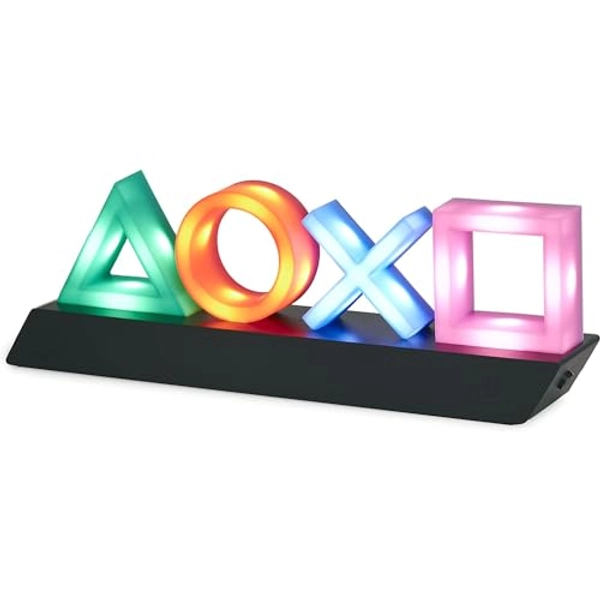 Paladone Playstation Icons Light mit 3 Lichtmodi - Musikreaktive Spielraumbeleuchtung, 31 x 7 x 11 cm