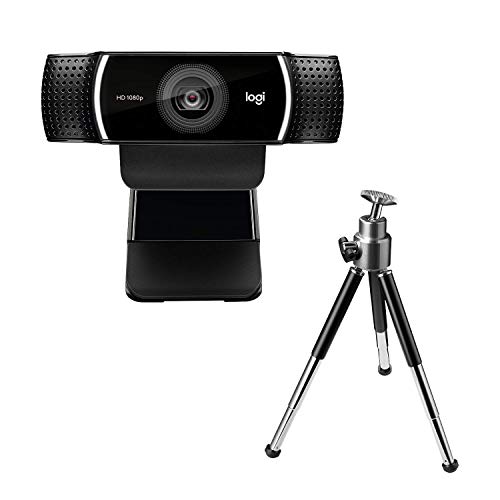 Logitech C922 Pro Stream Webcam, HD 1080p/30fps or HD 720p/60fps Hyperfast Streaming, Stereo Audio, HD light correction, Autofocus, For YouTube, Twitch, XSplit, PC/Mac/Laptop/Macbook/Tablet - Black - Webcam