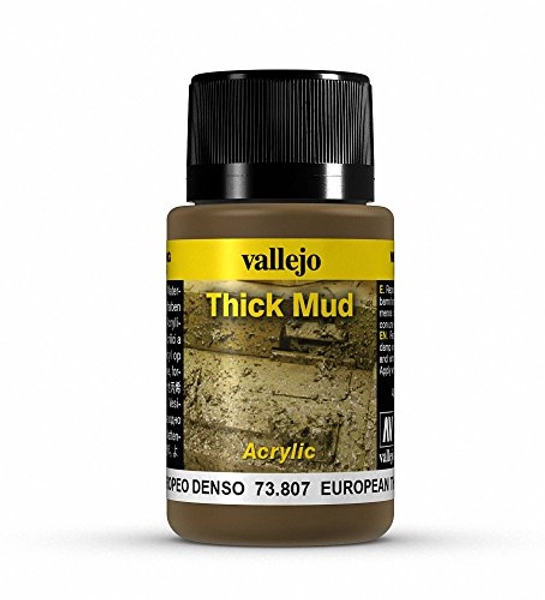 Vallejo "European Thick Mud" Weathering Effect Bottle, Brown, 40 ml