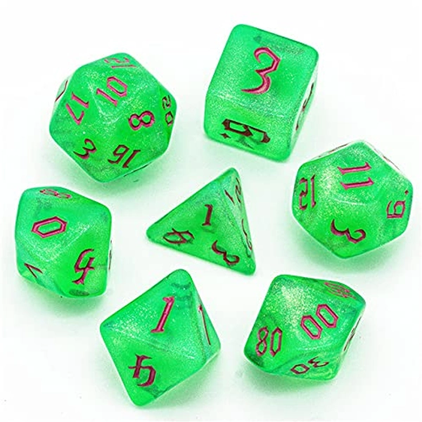 Green Eyed Monster Dice Green Dice Warlock Dice Polyhedral D&D Dice for Dungeons and Dragons and Tabletop RPG's