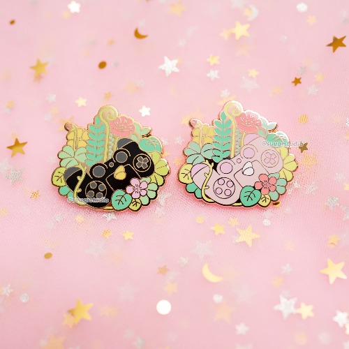 Nature's Joy "Controller" Hard Enamel Pins - Set / [A Grade] / Simple Rubber Back