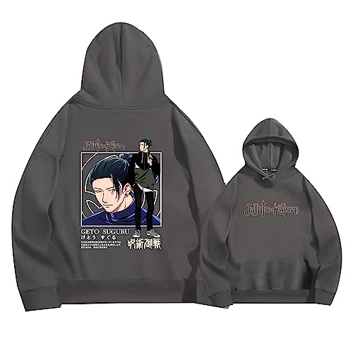 acsewater Anime Jujutsu Kaisen Hoodie Geto Suguru Langarm Pullover Hoody Frauen Männer Hoodie Sweatshirt - XL - #09