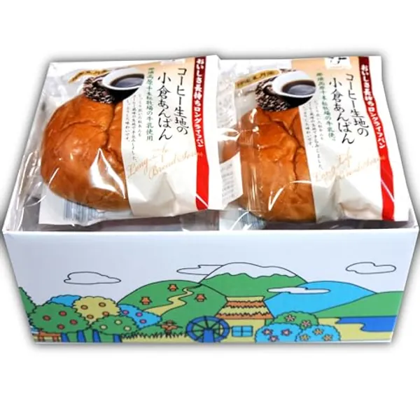 Japanese Bread box by Kanda Satsukidou’s Bakery (Coffee red bean Pan, Coffee red bean, Coffee Red Bean Bread) DagashiyaBox [PACK OF 10]