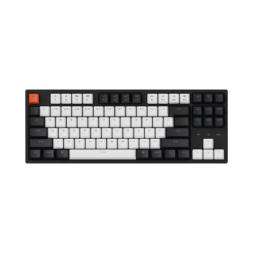 Keychron C1 Hot-swappable Wired Mechanical Keyboard with Gateron G Pro Red Switch/Double-Shot ABS Keycaps/White Backlight/USB Type-C Cable, Tenkeyless 87 Keys Computer Keyboard for Mac Windows PC