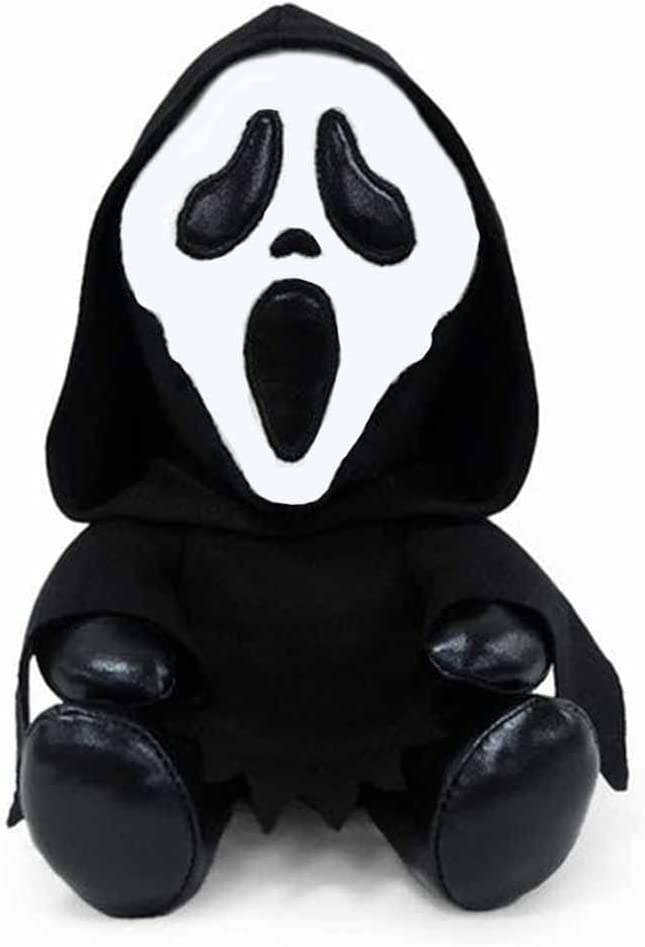 8" Screaming Ghostface Plush Toy, Halloween Horror Killers Ghostface Plushies Doll, Scary Ghost Stuffed Plush Toy Movies Fan Gift