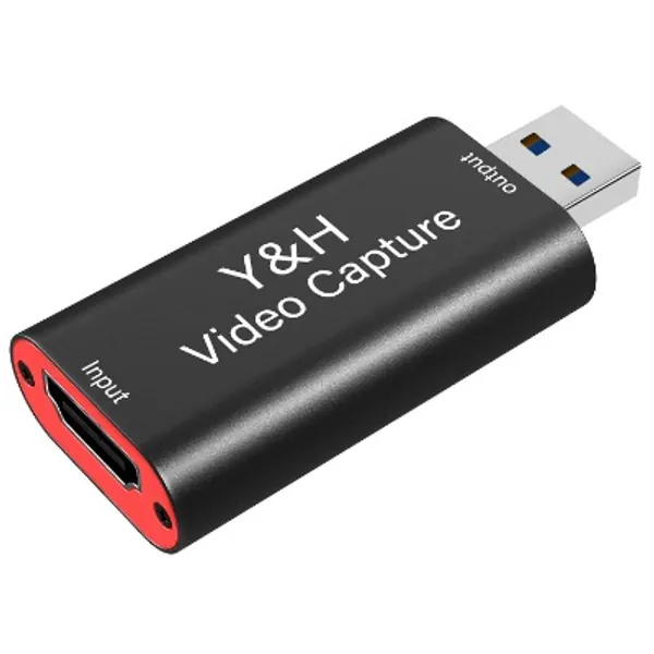 Y&H HDMI Audio Video Capture Card HD 1080P 60fps Record via DSLR,Camcorder,Action Cam,PS4,Xbox one,360,Wii U and Nintendo Switch,for Video Live Streaming,Game Live,Zoom Skype Meeting
