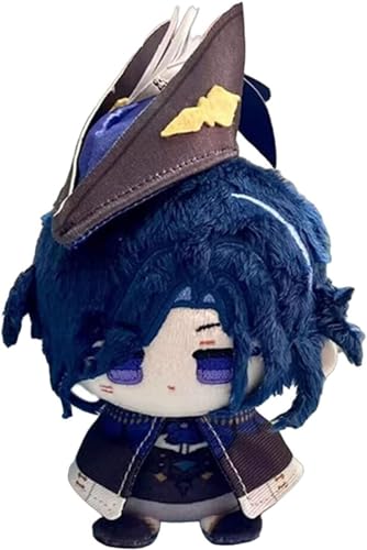 RESIIN Small Size Genshin Impact Figure Plush Doll - Clorinde Plush (4 inch), Keychain Anime Figure Soft Stuffed Gift for Game Fans - Clorinde