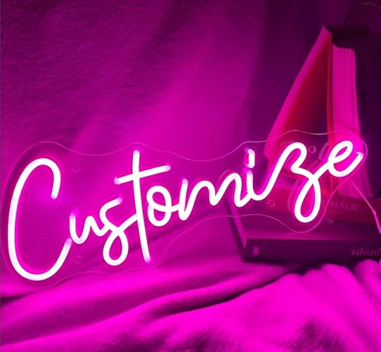 KAEGORT Neon Schild Personalisiert, Neon Sign Custom LED Leuchtreklame 11 Farboptionen Neon Schilder Wanddekoration Leuchtbuchstaben für Party Zimmer