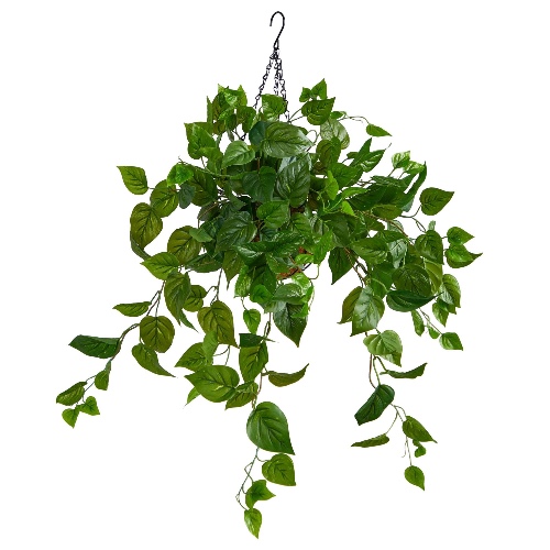 2.5’ Philodendron Artificial Plant in Hanging Basket by Nearly Natural