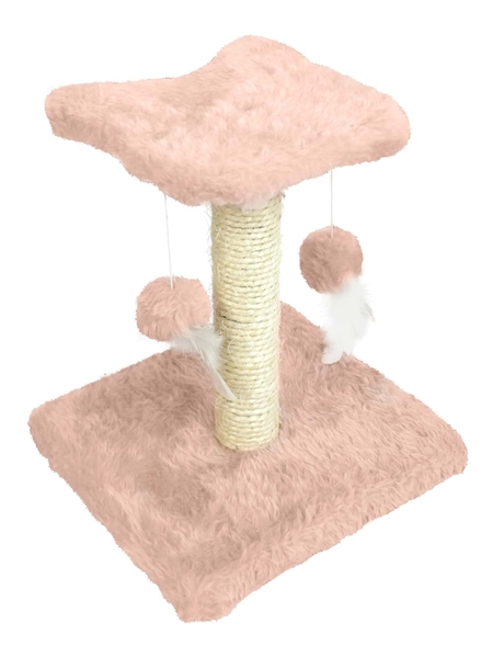 Poste Duplo Arranhador Sisal Para Gato Com Duas Bolinhas