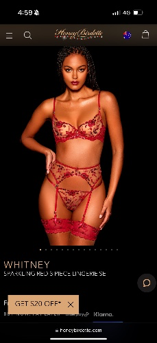Honey Birdette Red Lingerie set