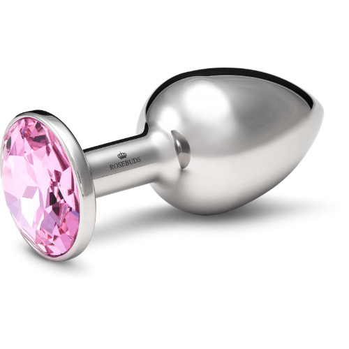 Julian Snelling Crystal Rosebud Plugs: Medium | Pink