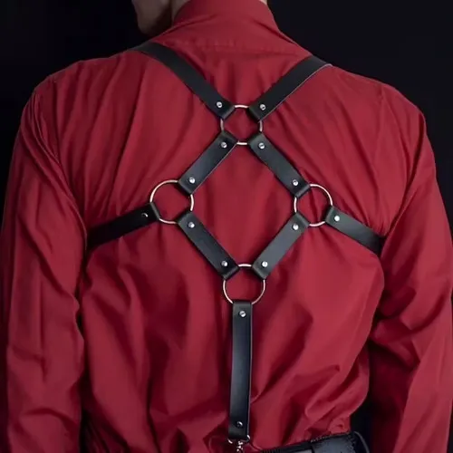 Fake-Leather Harness for Alastor + Sebastian