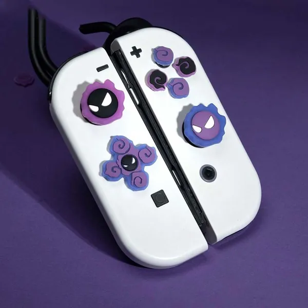 Glow in the Dark Gastly Switch Thumb Grips Ghost Switch OLED Button Caps