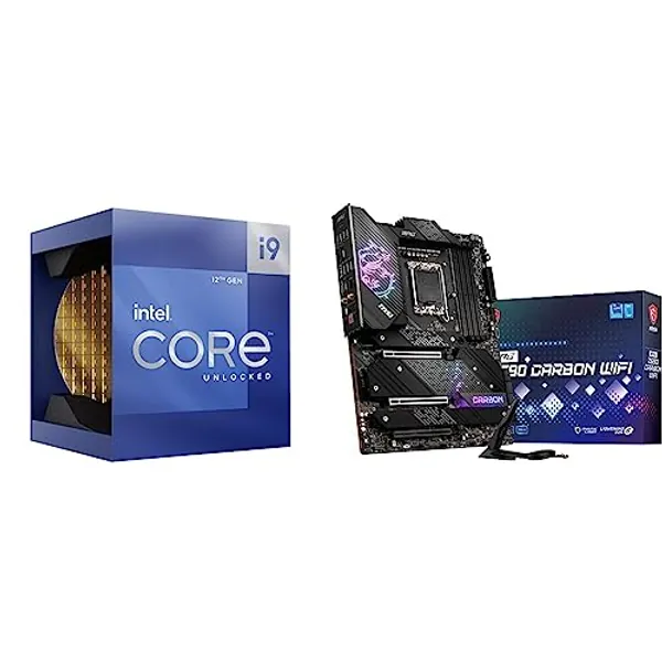 Intel Core i9-12900K Desktop Processor 16 Cores up to 5.2 GHz Unlocked LGA1700 + MSI MPG Z690 Carbon WiFi Gaming Motherboard
