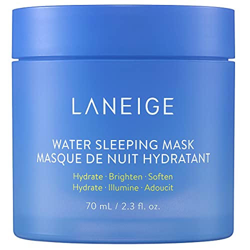 LANEIGE Water Sleeping Mask: Visibly Brighten, Boost Hydration, Squalane - Water Sleeping Mask (2.3 Fl. Oz.)