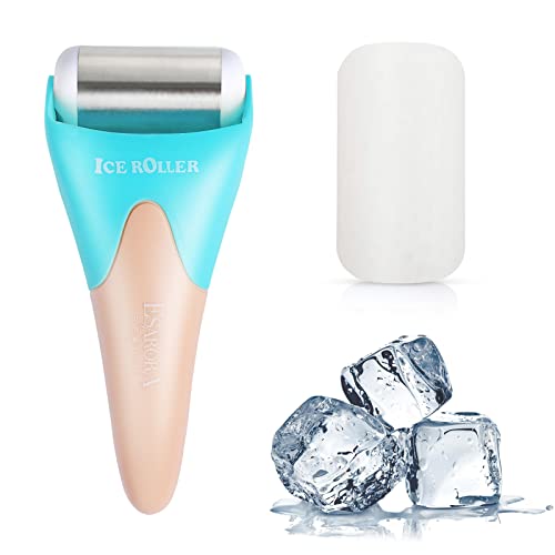 ESARORA Ice Roller for Face & Eye, Puffiness, Migraine, Pain Relief and Minor Injury, Skin Care Products - Pink Blue (1 Plastic Roller & 1 Stainless Steel Roller) - Two roller - Pink Blue