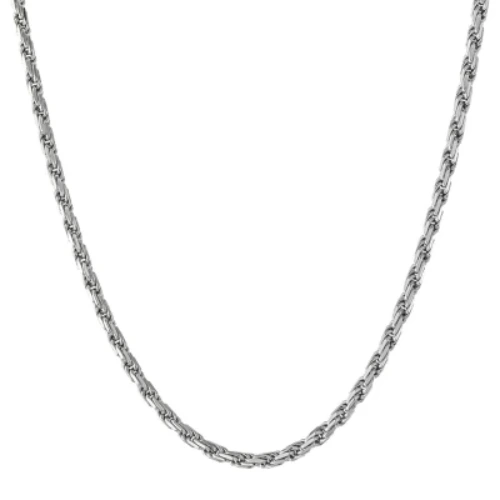 2.5mm Italian Sterling Silver Diamond Cut Rope Chain - Sam's Club