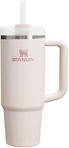 Stanley Quencher H2.0 FlowState Stainless Steel Vacuum Insulated Tumbler with Lid and Straw for Water, Iced Tea or Coffee, Smoothie and More, Rose Quartz 2.0, 30 OZ / 0.89 L - 30 oz - Rose Quartz 2.0