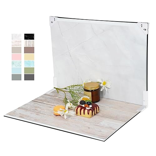 Photo Backdrop Board Product Photography: 7pcs 12patterns Table Top Food Background Kit - Flat Lay Props for Jewelry.(Small Size 16x11.5in) - mix color