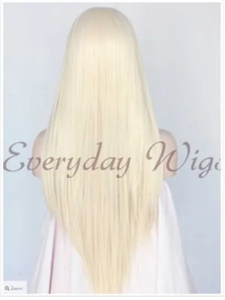 24 Light Blonde Synthetic Lace Front Wig - edw1125