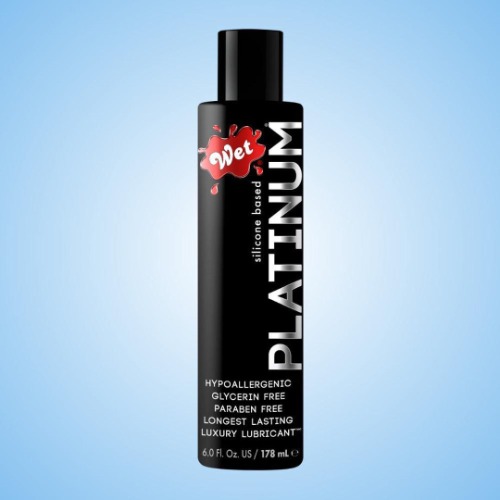 Wet Platinum Premium Silicone Lubricant - 6oz Bottle