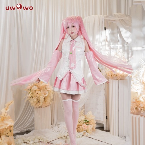 【In Stock】Uwowo V Singer Classic Sakura Pink Dress Cosplay Costume - 【In Stock】S