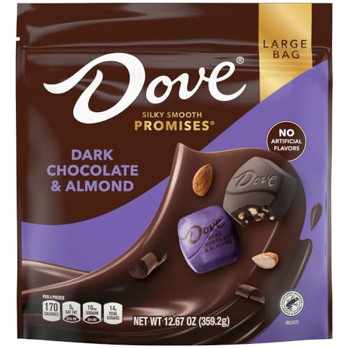 DOVE PROMISES Dark Chocolate & Almond Mother's Day Chocolate Candy, 12.67 oz Bag