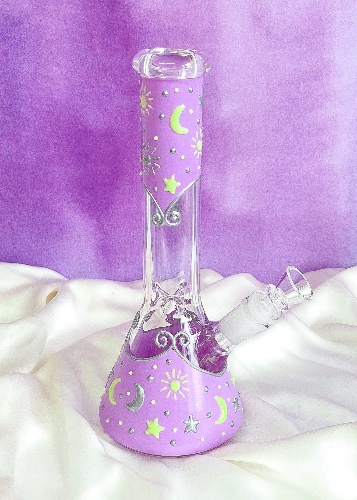 LAVENDER CELESTIAL BONG (glow in the dark) | Default Title