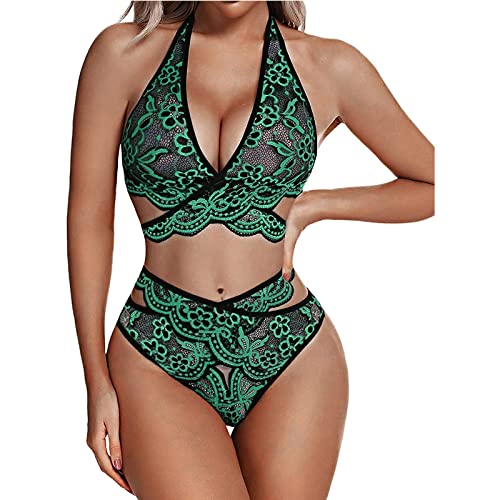 Women Sexy Lingerie Lingerie Underwear Plus Size Women Women'S Lingerie Sexy Underwear Deep V Sales Clearance Christmas Gift - Green - L