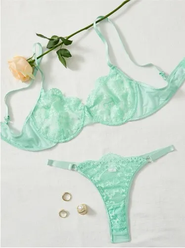 Romantisch Bloemen Dames sexy lingerie Contrast doorschijnend | SHEIN  Nederland