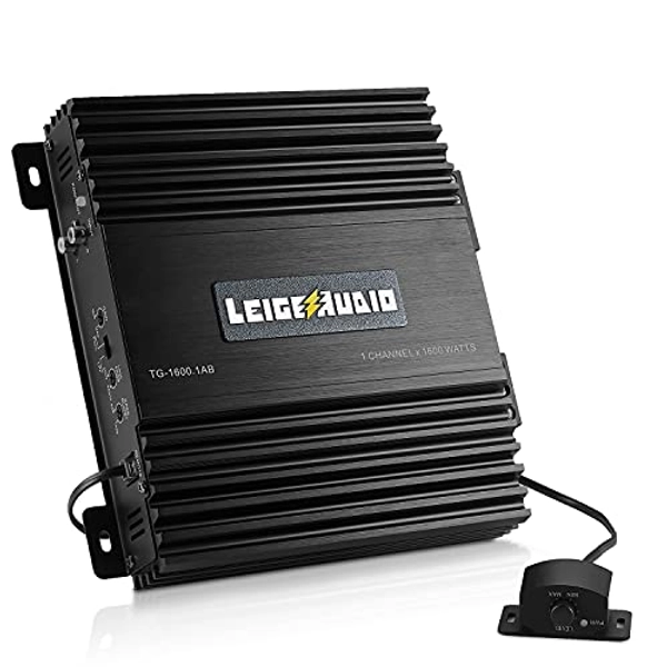 LEIGESAUDIO 1600 Watts MonoBlock Amplifier, Class A/B, Remote Subwoofer Control, Mosfet Power Supply, Subwoofer Amplifiers for Car Audio Speakers