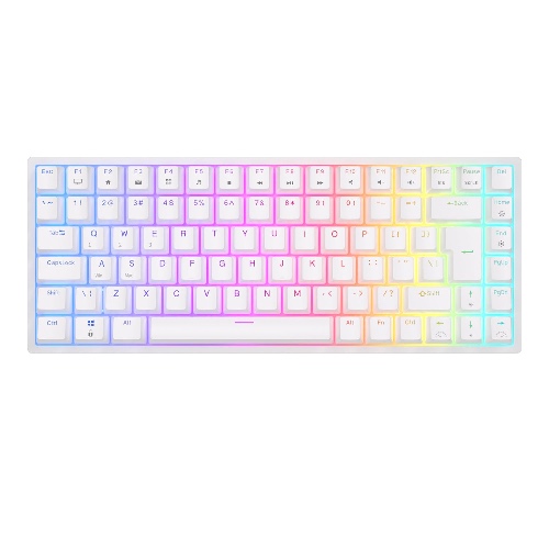 Royal Kludge RK84 White RGB 75% ISO Wireless Mechanical Keyboard | Red Switch