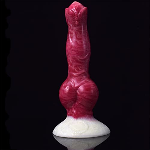 Realistic Wolf Dildo Animal Silicone Dog Anal Butt Plug Adult Sex Toys with Suction Cup 8inches
