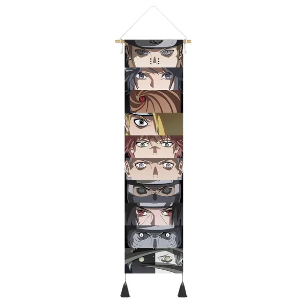 Hanging Poster Canvas Wall Art Banner Manga Series | Wall Hanging Tapestry Decoration For Anime Fans | 33 x 135 cm (Character eyes) - Character eyes