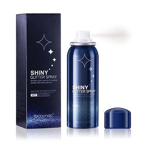 MUUNY Glitter Spray for Hair and Body, Shimmer Silver Glitter Spray, Glitter Spray for Hair and Body Shimmer Silver Glitter Hairspray for Women Hair and Body Glitter Spray (1pcs)