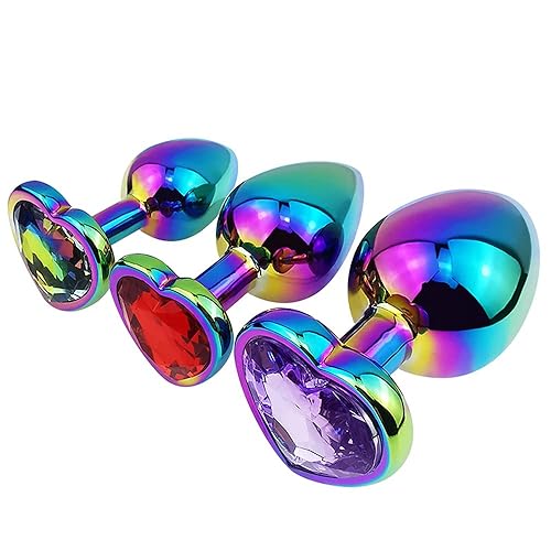 Beginner Set Metal Anales Plug Toys Beginner Start Set Anales Toys Women Trainer Kit Silicone Massager Waterproof Soft Silicone Toys for Body Massage Relaxation, Stress Relief Massage (A)