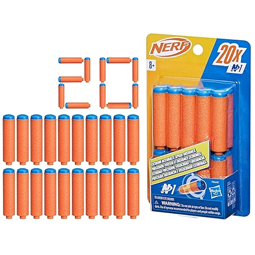 Nerf N Series N1 Darts, Includes 20 Refill Darts, Compatible Only with Nerf N Series Blasters, Outdoor Games, Ages 8+