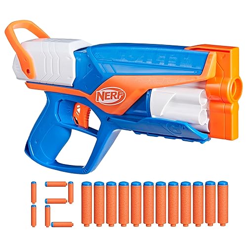 Nerf N Series Agility Blaster, 12 N1 Darts Compatible Only N Series Blasters, 6 Dart Drum, Kids Outdoor Games