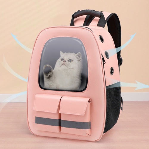 Breathable Backpack for Traveling with Pets - Pink