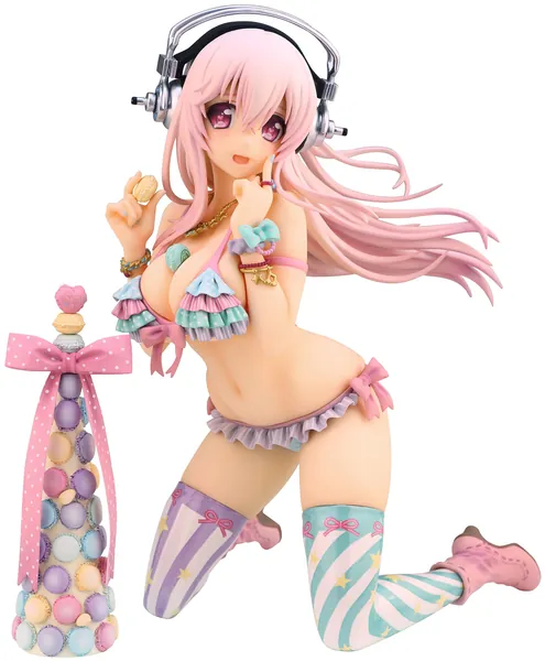 Soni Ani SUPER SONICO THE ANIMATION Super Sonico with macaroon tower 1/7 scale PVC painted PVC Figure