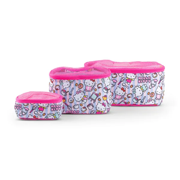 JuJuBe x Hello Kitty | Be Organized | Compact Packing Cubes for Use with JuJuBe Totes, Diaper Bags + Backpacks | Travel Sized Pouches | Hello Bakery | 3 Pack