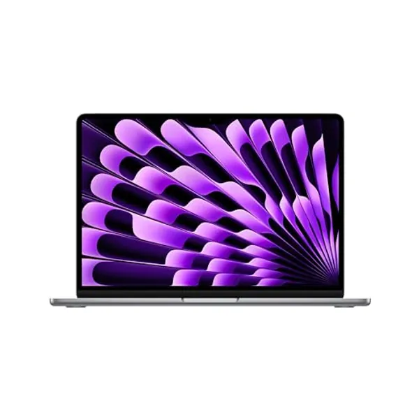 Apple 2024 13" MacBook Air Laptop mit M3 Chip: 13,6" Liquid Retina Display, 16 GB gemeinsamer Arbeitsspeicher, 512 GB SSD Speicher, beleuchtete Tastatur, 1080p FaceTime HD Kamera, Touch ID, Space Grau